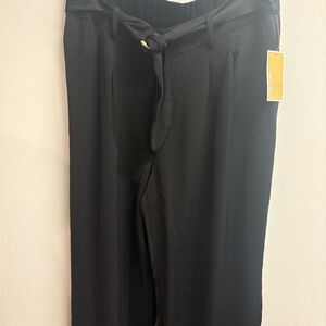 MICHAEL Michael Kors Black Tie-Waist Pants